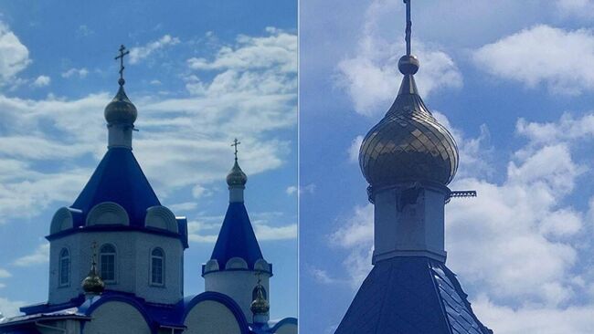 Украинский дрон повредил купол храма в белгородском селе Ясные Зори
