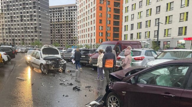 Место ДТП в подмосковном Путилково