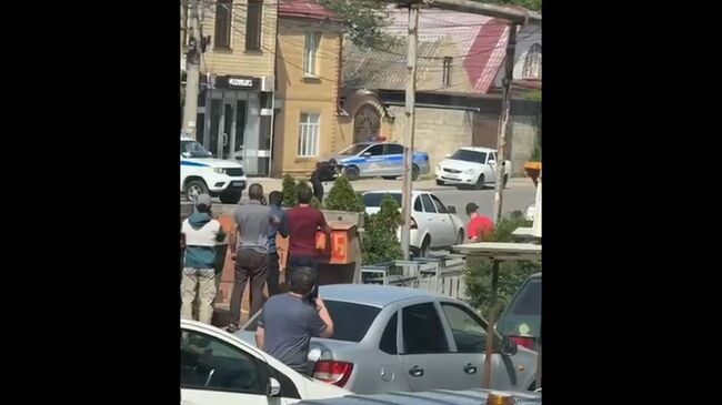 Кадры перестрелки в Махачкале