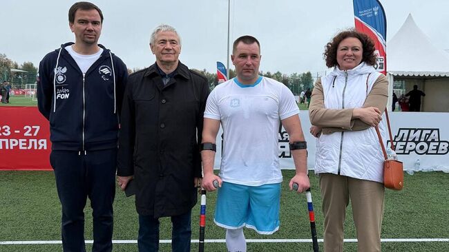 Глава ПКР Павел Рожков с организаторами и участниками турнира по футболу с участием ветеранов СВО