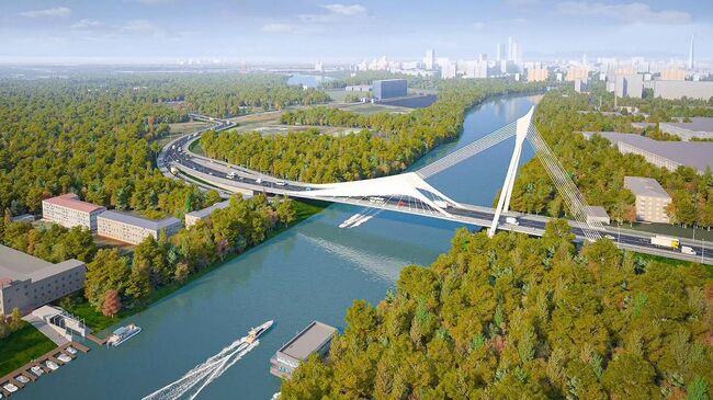 Проект моста-паруса на западе Москвы