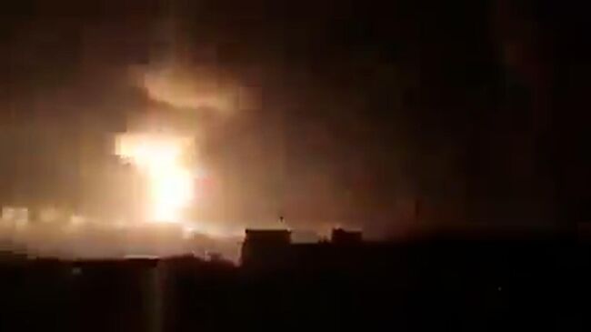 Кадры предположительно ракетной атаки Индии по объектам на территории Пакистана