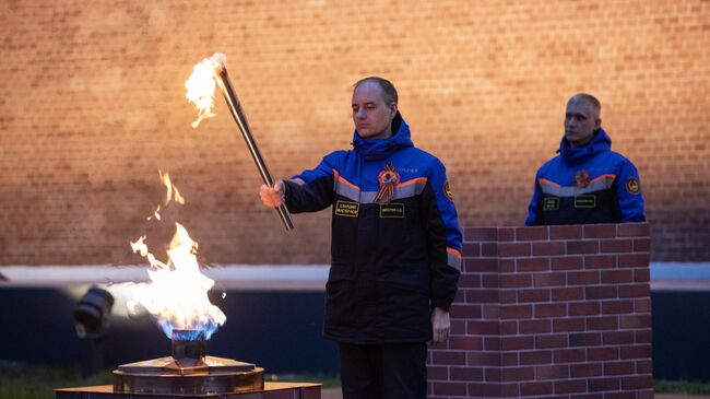 Профилактика Вечного огня в Александровском саду в Москве