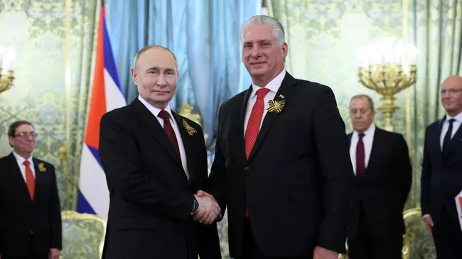 Встреча Путина с президентом Республики Куба Мигелем Диас-Канелем Бермудесом
