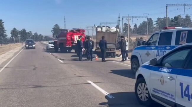 Место ДТП в Заиграевском районе Бурятии