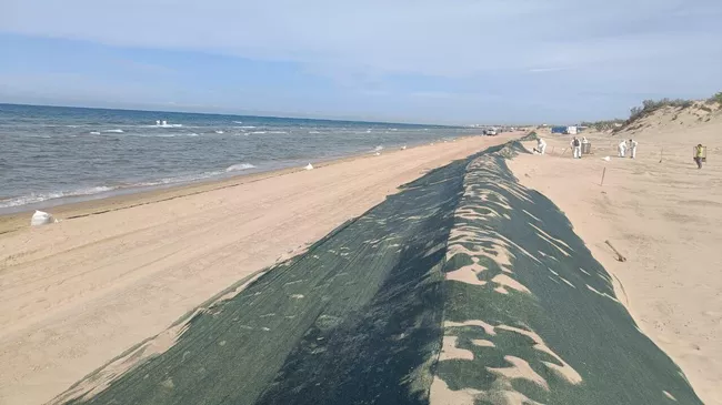 Обстановка на пляже в Анапе
