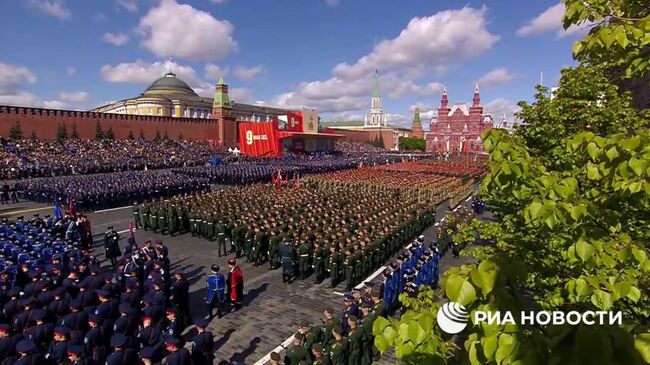 Обстановка на Красной площади за 40 минут до парада