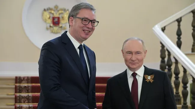 Встреча Путина с президентом Сербии Александром Вучичем