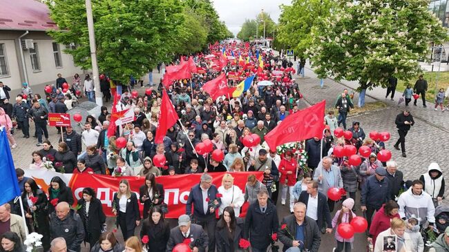 Марш Победы в столице Гагаузской автономии городе Комрат