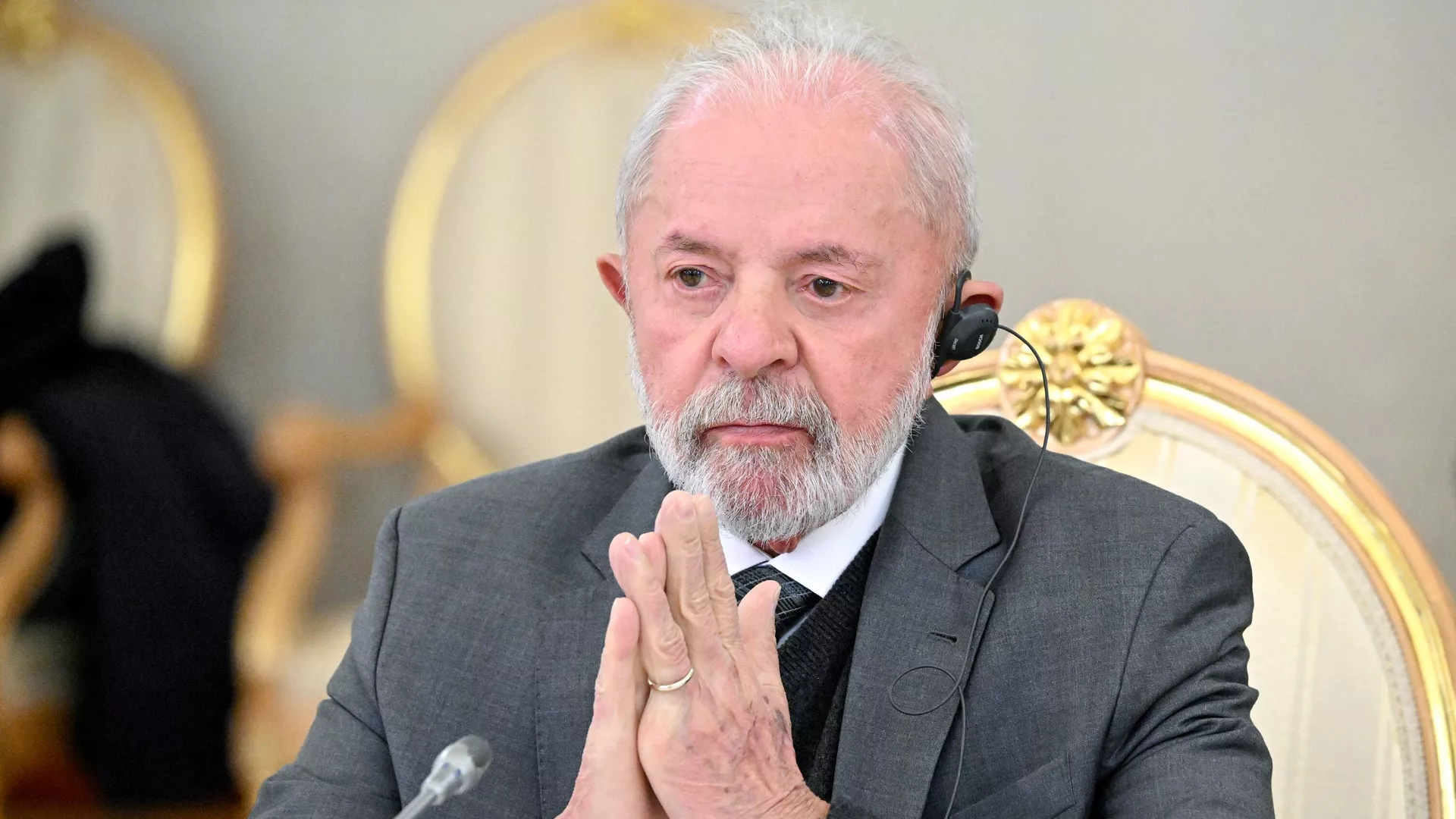Президент Бразилии Луис Инасиу Лула да Силва во время встречи с президентом РФ Владимиром Путиным Президент Бразилии Луис Инасиу Лула да Силва во время встречи с президентом РФ Владимиром Путиным - РИА Новости, 1920, 14.05.2025
