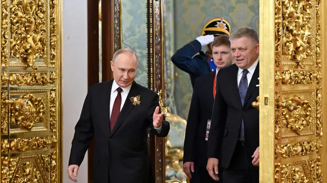 Встреча президента РФ В. Путина и премьер-министра Словакии Р. Фицо