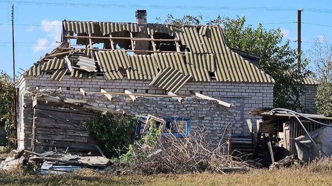 Последствия атаки со стороны ВСУ в Голопристанском МО Херсонской области. 11 мая 2025