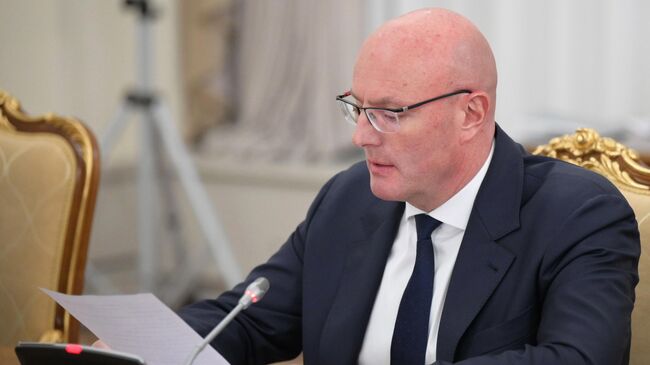 Заместитель председателя правительства РФ Дмитрий Чернышенко на совещании председателя правительства РФ Михаила Мишустина с вице-премьерами РФ
