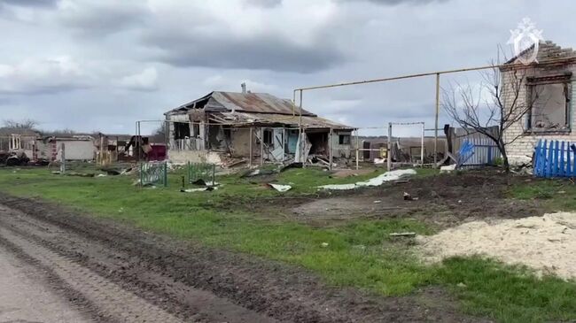 Работа следователей в Курской области, где украинские боевики убили мирных жителей