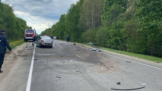 На месте ДТП в Курской области