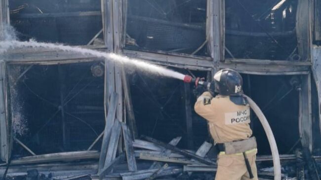 Ликвидация пожара на птицефабрике в Астрахани. 15 мая 2025