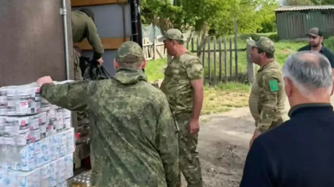 Жители Терского района КБР передали продукты бойцам в зону СВО