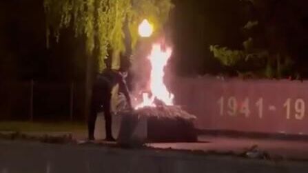 Неизвестный мужчина потушил Вечный огонь на мемориале Памятник Славы, посвящённом погибшим в боях за Воронеж во время Великой Отечественной войны - РИА Новости, 1920, 16.05.2025