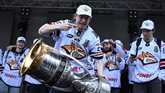 Макар Хабаров на чествовании Металлурга в Магнитогорске