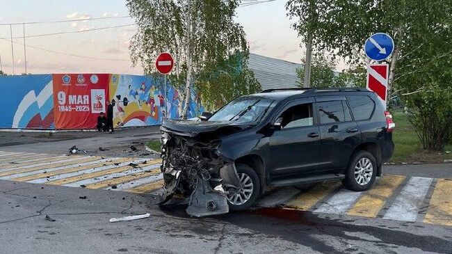 Последствие ДТП в Кызыле с участием 17-летнего водителя без водительских прав