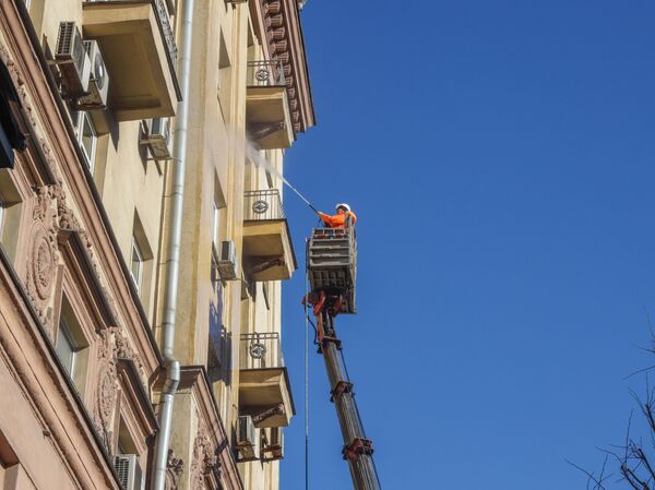 Промывка фасада в Москве Промывка фасада в Москве