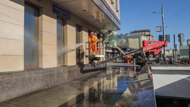 Промывка фасадов в Москве Промывка фасадов в Москве