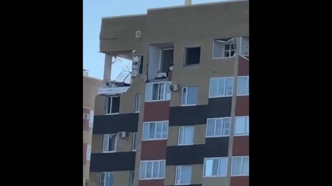 Кадры с места взрыва в многоэтажном доме в Ставрополе