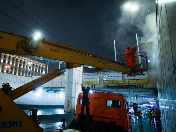 Плановая промывка тоннелей Москвы Плановая промывка тоннелей Москвы