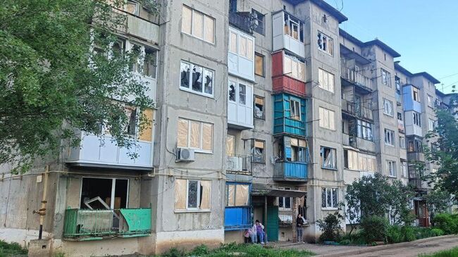 Последствия ракетного обстрела ВСУ Пантелеймоновки в ДНР. 22 мая 2025