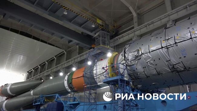 Видео пуска военного спутника с ракеты-носителя Союз-2.1б 