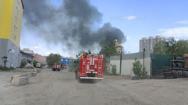 Ликвидация пожара в нежилом здании в городском округе Котельники