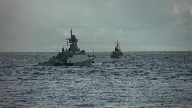 Учения российского флота в Балтийском море