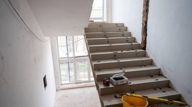 Ремонт в одной из мурманских школ