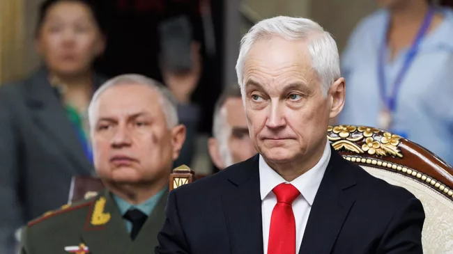 Министр обороны РФ Андрей Белоусов на заседании Совета министров обороны Организации Договора о коллективной безопасности в Бишкеке. 28 мая 2025