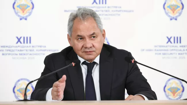 Секретарь Совета безопасности РФ Сергей Шойгу на международной встрече по безопасности