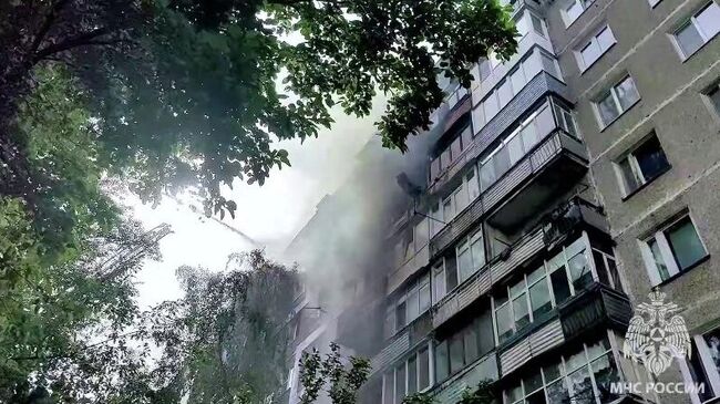 Пожар в жилом доме в Нижнем Новгороде
