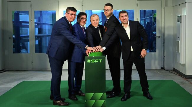 Торжественное открытие нового высокотехнологичного завода по производству гофропродукции в Майкопе, Республика Адыгея