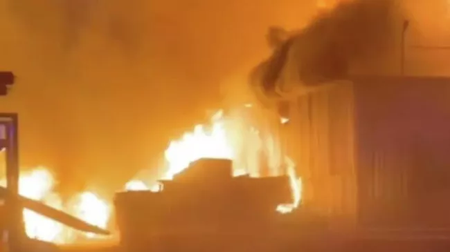 Пожар на лесопильном предприятии в Великоустюгском округе Вологодской области