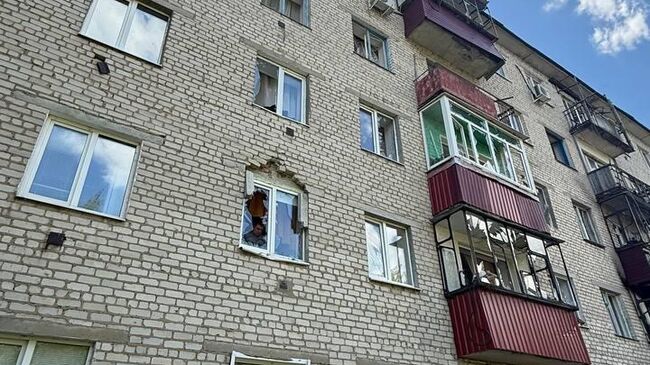 Последствия атаки со стороны ВСУ в Рыльске Курской области