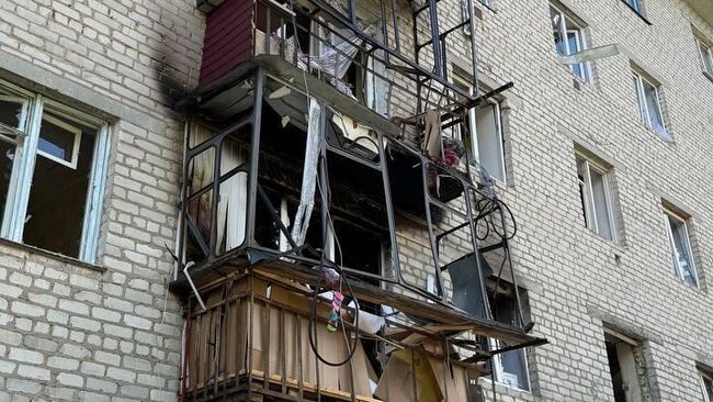 Последствия атаки со стороны ВСУ в Рыльске Курской области. 31 мая 2025