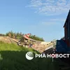 Обломки попавшего в аварию в Брянской области поезда