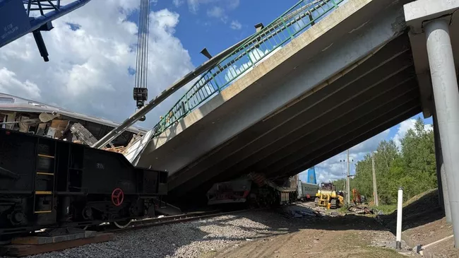 Обрушение моста на пассажирский поезд в Брянской области