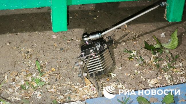 Обломки беспилотника, атаковавшего Курск