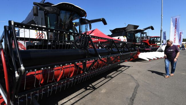 Комбайны, представленные на Международной сельскохозяйственной выставке Белагро в Минске