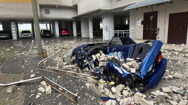 Разрушение кладки дома в Чебоксарах 