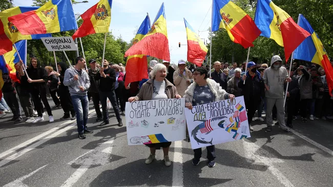 Акция протеста оппозиции в Кишиневе