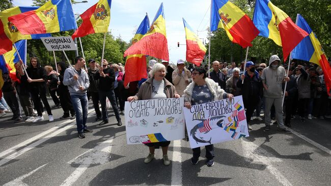 Акция протеста оппозиции в Кишиневе