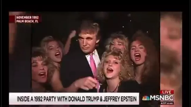 Пост Илона Маска в соцсети X с видео, показывающим Дональда Трампа на вечеринке Джеффри Эпштейна в 1992 году