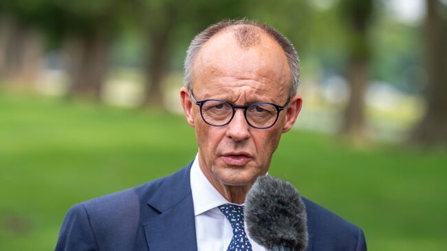 Канцлер Германии Фридрих Мерц после встречи с Дональдом Трампом в Вашингтоне. 5 июня 2025