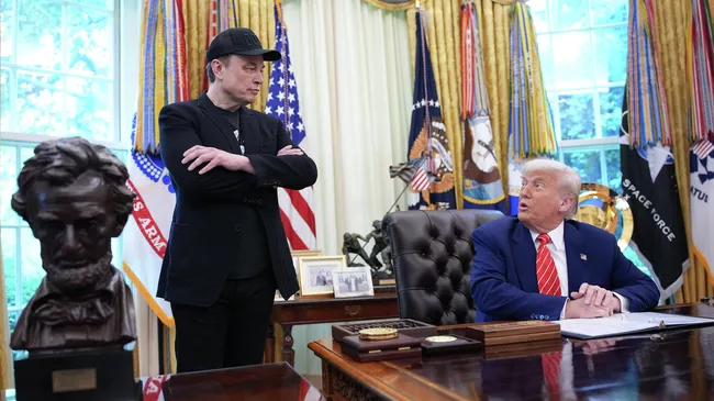Илон Маск и Дональд Трамп
